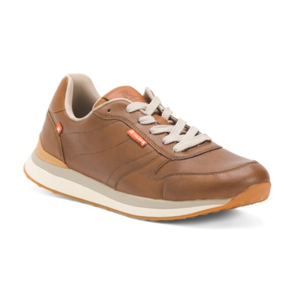 NEW RIEKER Leather Revolution Comfort Sneakers Brown for women 462tn - Picture 3 of 5